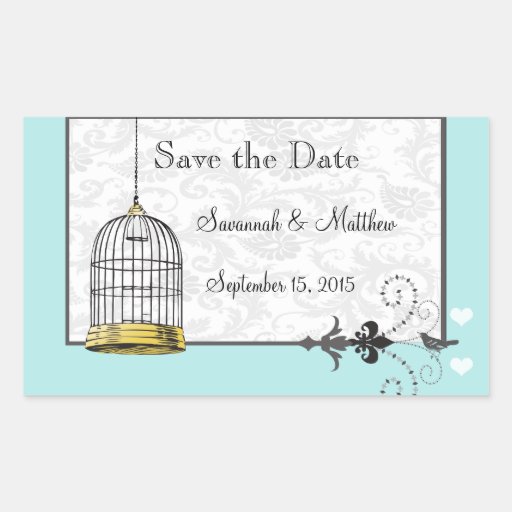 Mariages musicaux d'inséparable de cage à oiseaux  adhésif