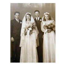 Mariages vintages carte postale