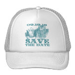 Mariages vintages occidentaux bleu vert casquettes de camionneur