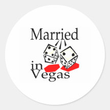 Marié à Vegas (matrices) Adhésif Rond