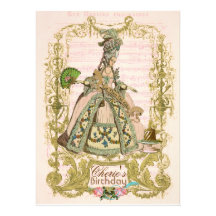 Marie Antoinette 5,5" x 7,5" invitations