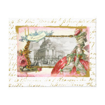 Marie Antoinette à l'art de collage de Versailles Toile Tendue