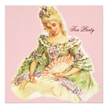 Marie Antoinette avec la fan Carton D'invitation