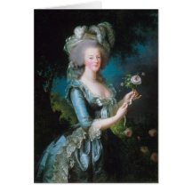 Marie-Antoinette avec le rose par Elisabeth Lebrun Cartes De Vœux