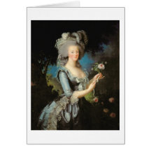 Marie Antoinette avec un rose, 1783 Carte De Vœux