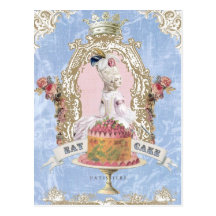 Marie Antoinette-Mangent la carte postale de gâtea
