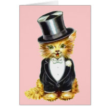 Marié de chat cartes de vœux