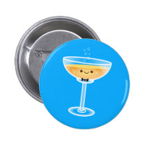 Marié de Kawaii Champagne badges publicitaires