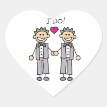 Marié gai de mariage adhésif