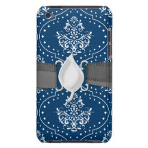 marine et damassé blanche de style de henné coque iPod touch 