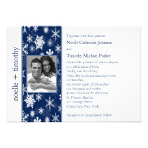 Marine et faire-part de mariage blanc de photo de 