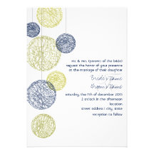 Marine et faire-part de mariage jaune de globes de