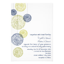 Marine et faire-part de mariage jaune de globes de