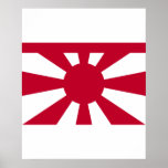 Marine japonaise impériale standard de Vice-amiral Posters