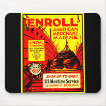 Marine marchande américaine - inscrivez-vous aujou tapis de souris