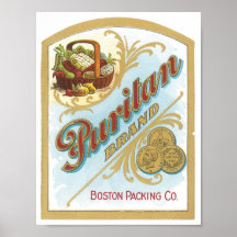 Marque Boston de Purilan emballant l'affiche d'éti