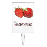 Marqueur de jardin de fraises étiquette à gâteau