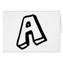Marquez avec des lettres "A " Cartes De Vœux