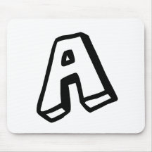Marquez avec des lettres "A " Tapis De Souris