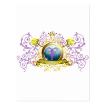 Marraine tourbillonnante de féerie de blason cartes postales