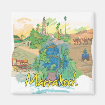 Marrakech Aimant Pour Réfrigérateur