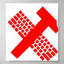 Marteau et clavier poster