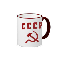 marteau vintage et faucille de l'URSS de cccp tasses