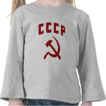 marteau vintage et faucille de l'URSS de cccp t-shirts