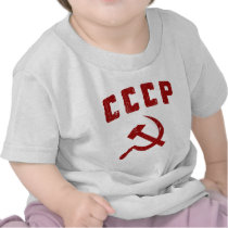 marteau vintage et faucille de l'URSS de cccp t-shirts