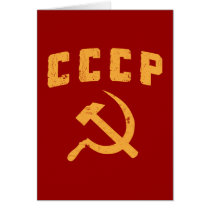marteau vintage et faucille de l'URSS de Russe de  cartes