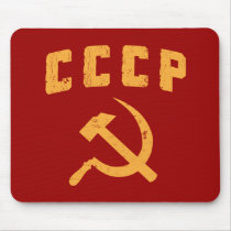 marteau vintage et faucille de l'URSS de Russe de  tapis de souris