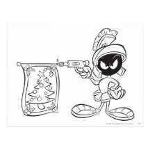 Marvin l'arme à feu martienne de bruit d'arbre de  cartes postales