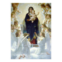 Mary avec des anges - Regina Angelorum Invitation Personnalisable