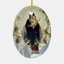 Mary avec des anges - Regina Angelorum Décorations Pour Sapins De Noël