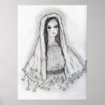 Mary avec des roses posters