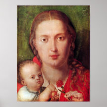 Mary avec l'oeillet par Albrecht Durer Posters