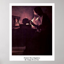 Mary Magdalene contrite par Georges de La Tour Posters