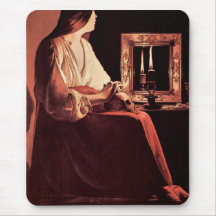 Mary Magdalene par Georges de La Tour Tapis De Souris