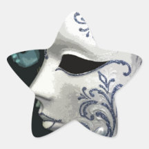 MASCARADE 2 (bleu) Stickers En Étoile