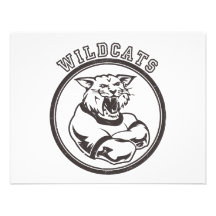 Mascotte de chats sauvages invitations personnalisables