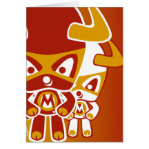 Mascotte de Minotaur Cartes De Vœux