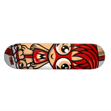Mascotte de mod planches à roulettes customisées