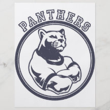 Mascotte de panthères prospectus personnalisés