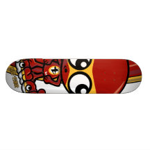 Mascotte minuscule plateau de skate