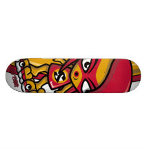Mascotte sournoise skateboards personnalisés