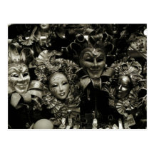 Masque de carnaval de Venise de mardi gras Carte Postale