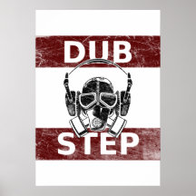 Masque de gaz de Dubstep et écouteurs Posters