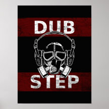 Masque de gaz de Dubstep et écouteurs Posters
