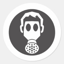 Masque de gaz de Mythbusters Autocollants Ronds