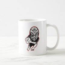 Masque maori de port fonctionnant de joueur de rug mugs à café